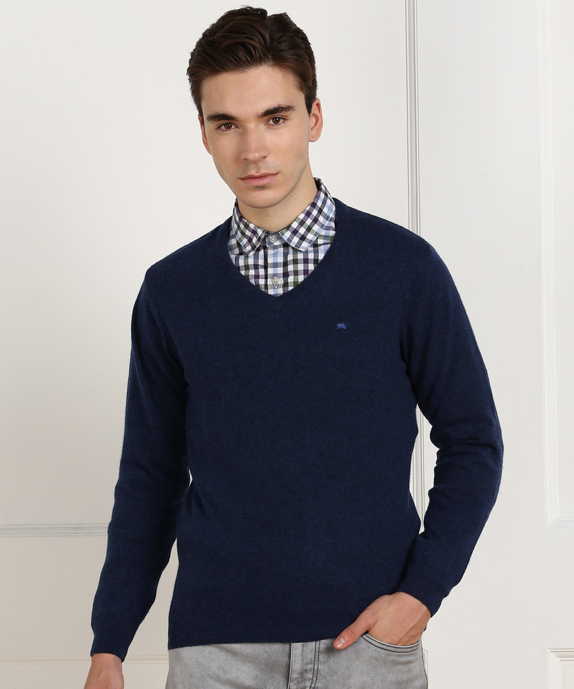 MONTE CARLO Solid V Neck Formal Men Dark Blue Sweater - Buy MONTE CARLO  Solid V Neck Formal Men Dark Blue Sweater Online at Best Prices in India |  Flipkart.com