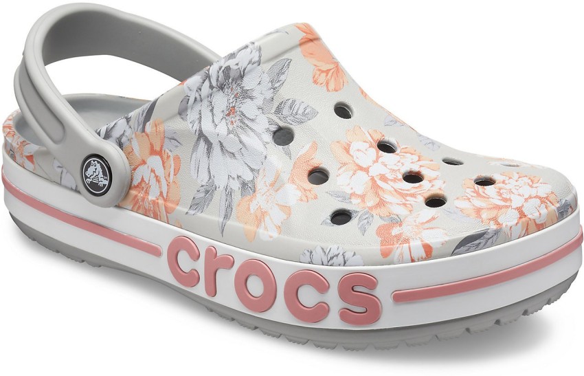 floral print crocs