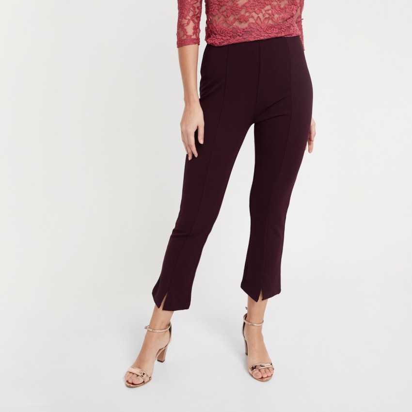 Buy Code by Lifestyle Lavender Mid Rise Pants for Women Online  Tata CLiQ