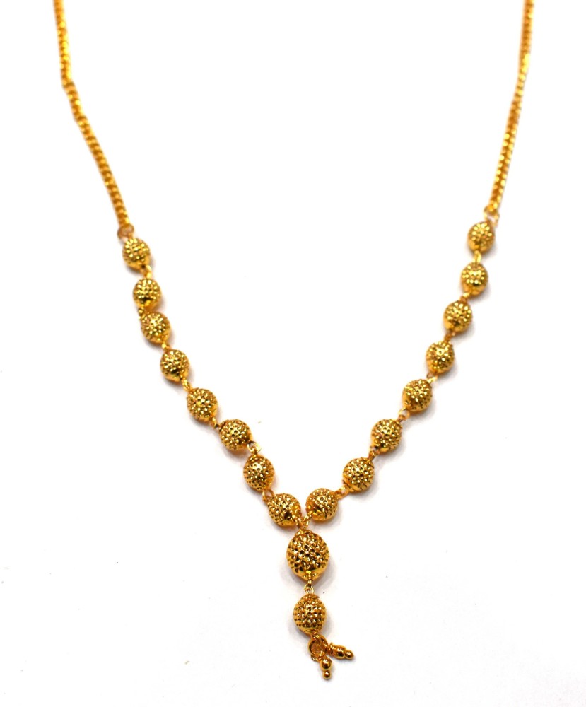 Jinagam GOLDEN CHAIN MALA SET Metal, Alloy Necklace Price in India ...