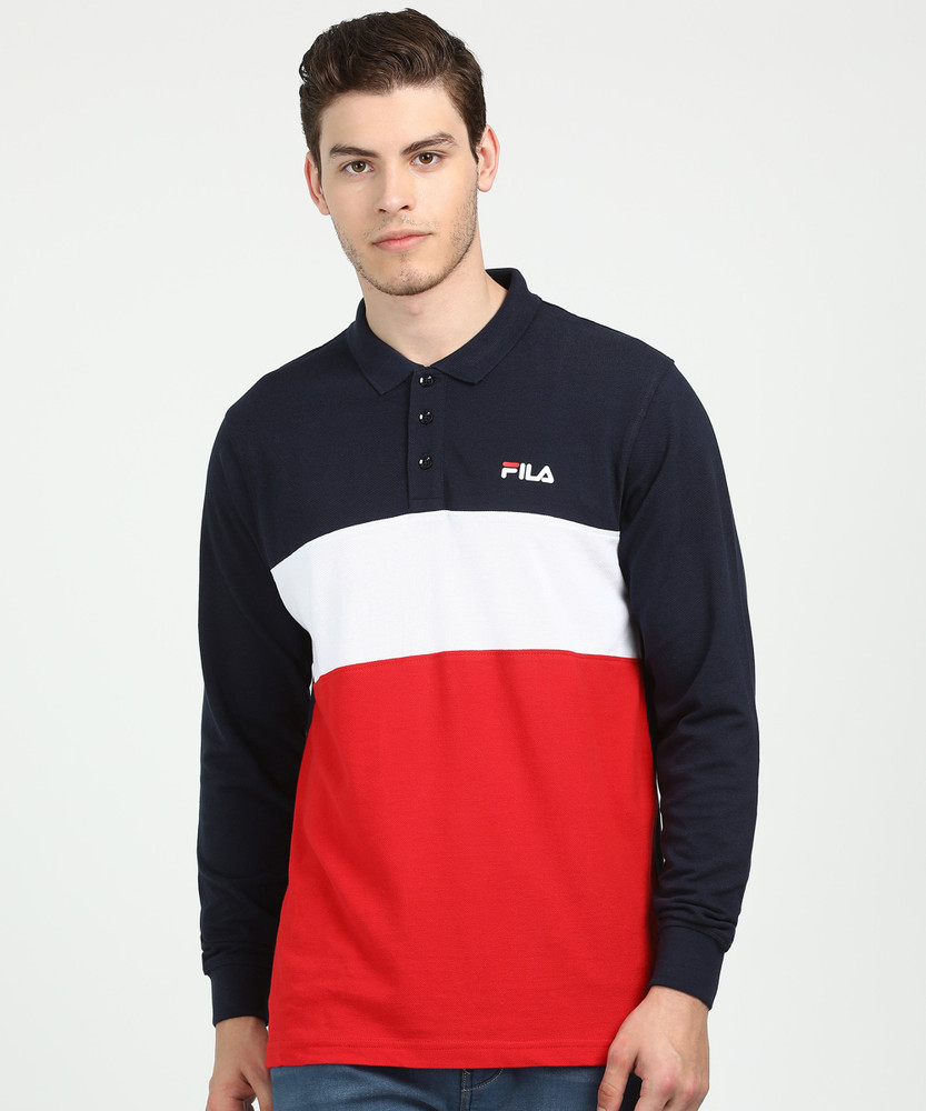 FILA Color Block Men Polo Neck 