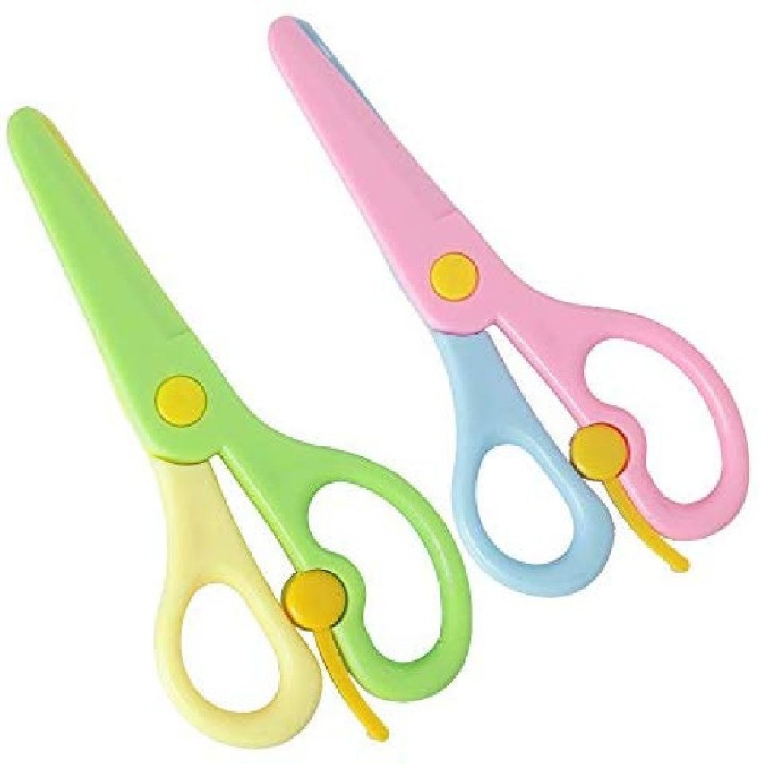 3PCS Kids Plastic Toddler Scissors - Safety Scissors Training Kids Scissors  Preschool Training Scissors & Craft Scissors (