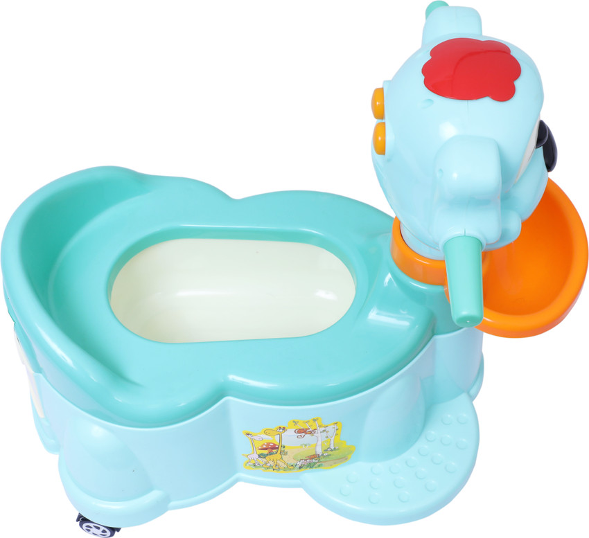 1st Step Baby Musical Potty Chair With Wheels Doggy DesignAqua Blue