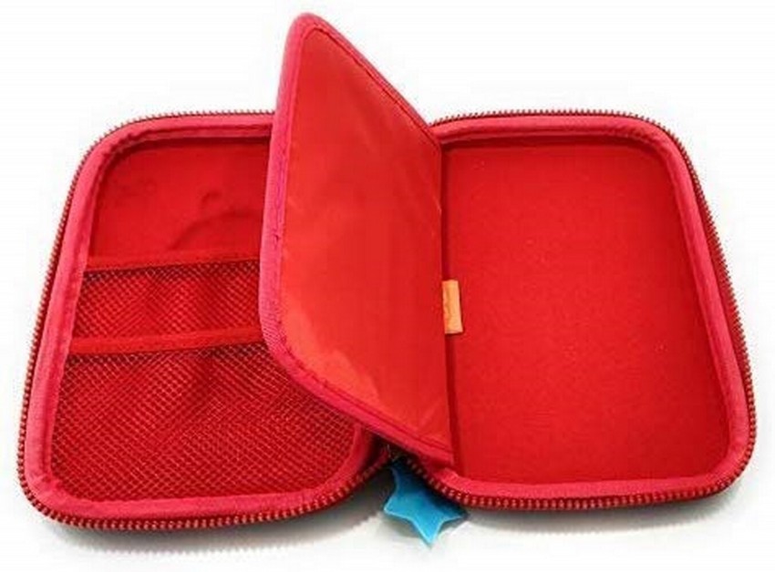 RED LEATHER Designer Pencil Case