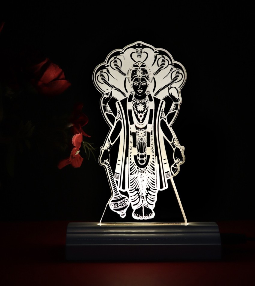 GORVA The Lord Vishnu 3D illusion Acrylic Table Lamp(color-white ...