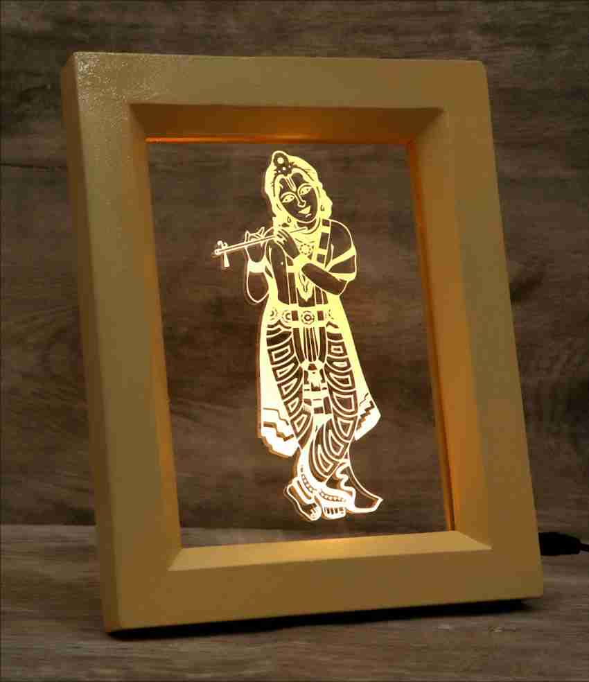 Zuper The Lord Krishna 3D illusion Acrylic (Color-Cream) Table ...