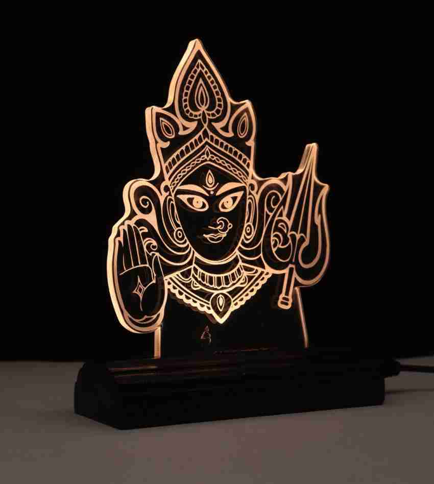GORVA The Maa Durga 3D illusion Acrylic Table Lamp(Color-Brown ...