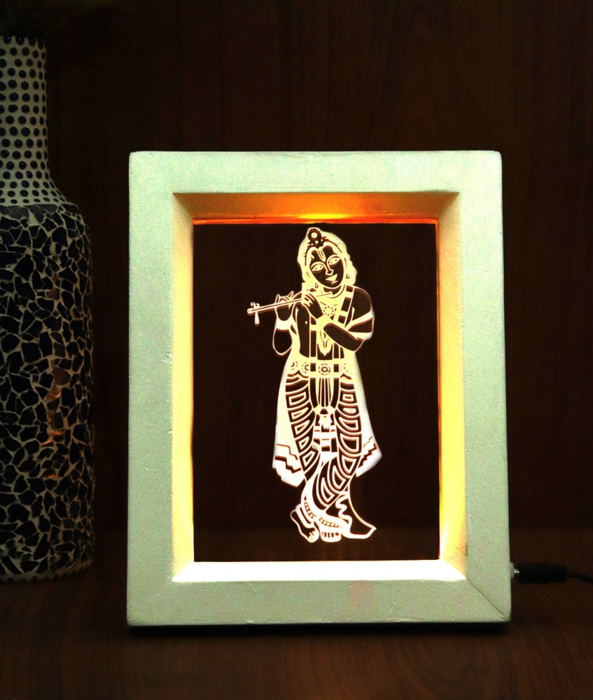 Modak The Lord Krishna 3D illusion Acrylic Table Lamp Table Lamp ...