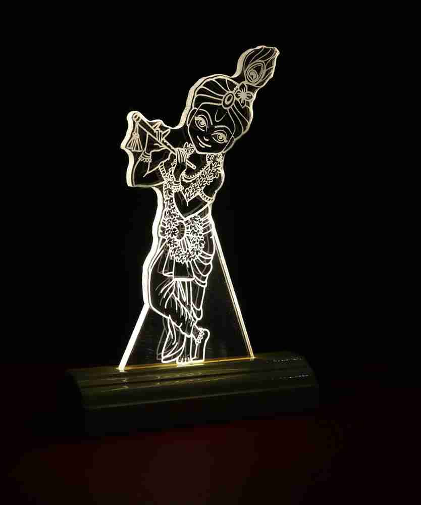 Radhey Radhey The Lord Krishna 3D illusion Acrylic Table Lamp ...