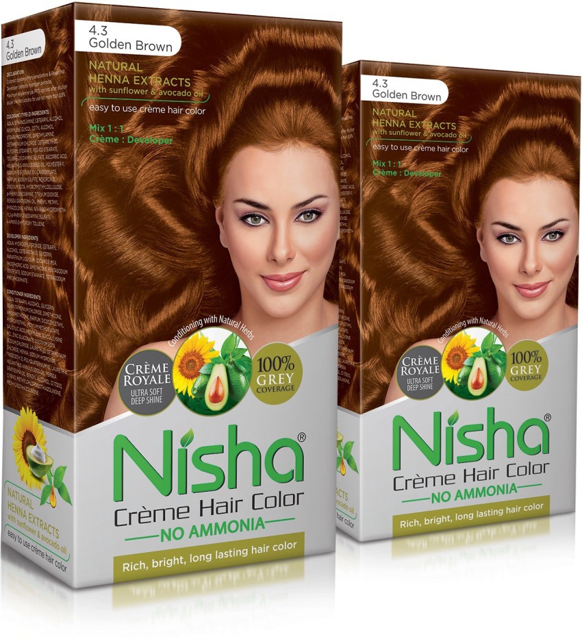 Nisha Cream Hair Colour Flame Red Review and Demo  Hair colour at home  Nisha  hair color red  YouTube