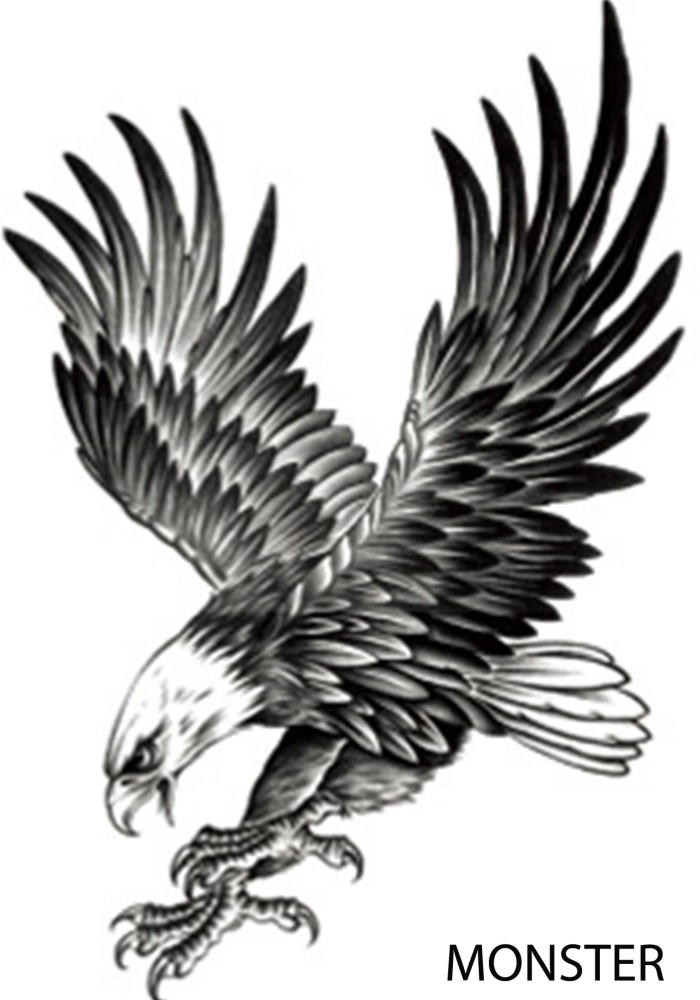 Buy Temporary Tattoo the Great Eagle Tattoo Temporary Modern Online in  India  Etsy