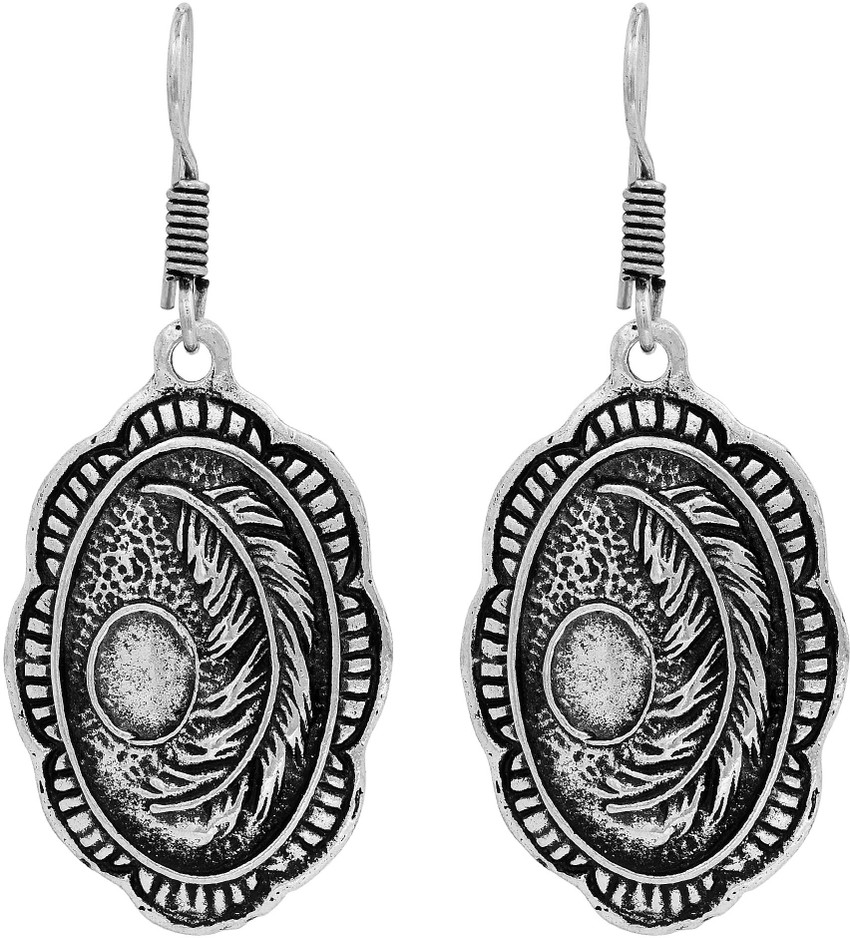 Designer Gemstone Flower Smooth German Silver Jhumka  Glitter Gleam
