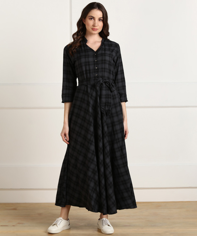 Tokyo Talkies Women Maxi Black, Grey 