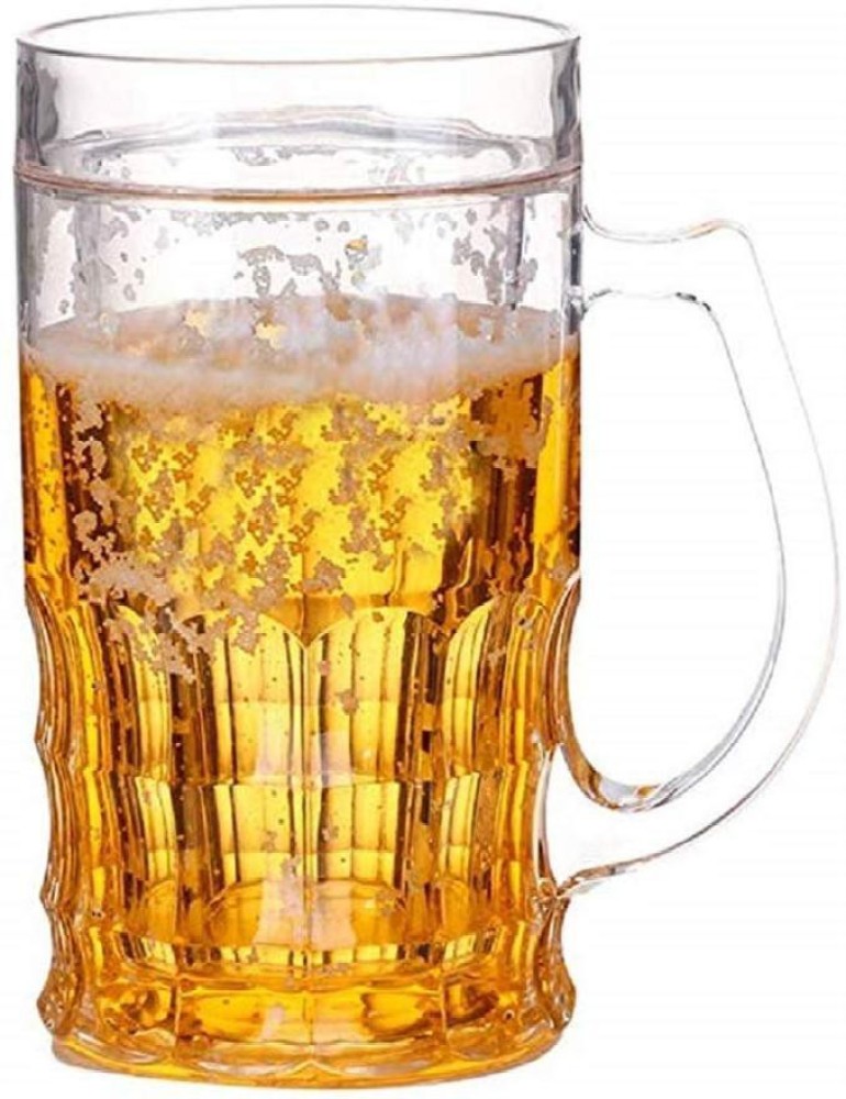 baluda Stylish Transparent Beer Glass with Premium Handle Glass