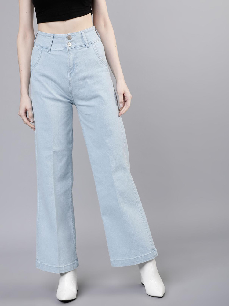 Tokyo Talkies Flared Women Light Blue 