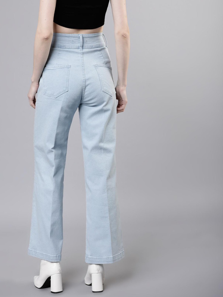 Tokyo Talkies Flared Women Light Blue 