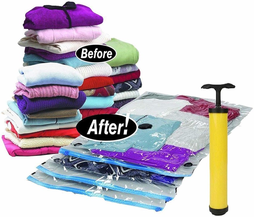 Buy Kuber Industries Vacuum Storage BagsSpace Saver BagsTravel Vacuum  Storage Seal Bags for Comforters Blankets Clothes Pillows With Hand  Pump80x120 cmPack of 12 Transparent Online at Best Prices in India   JioMart