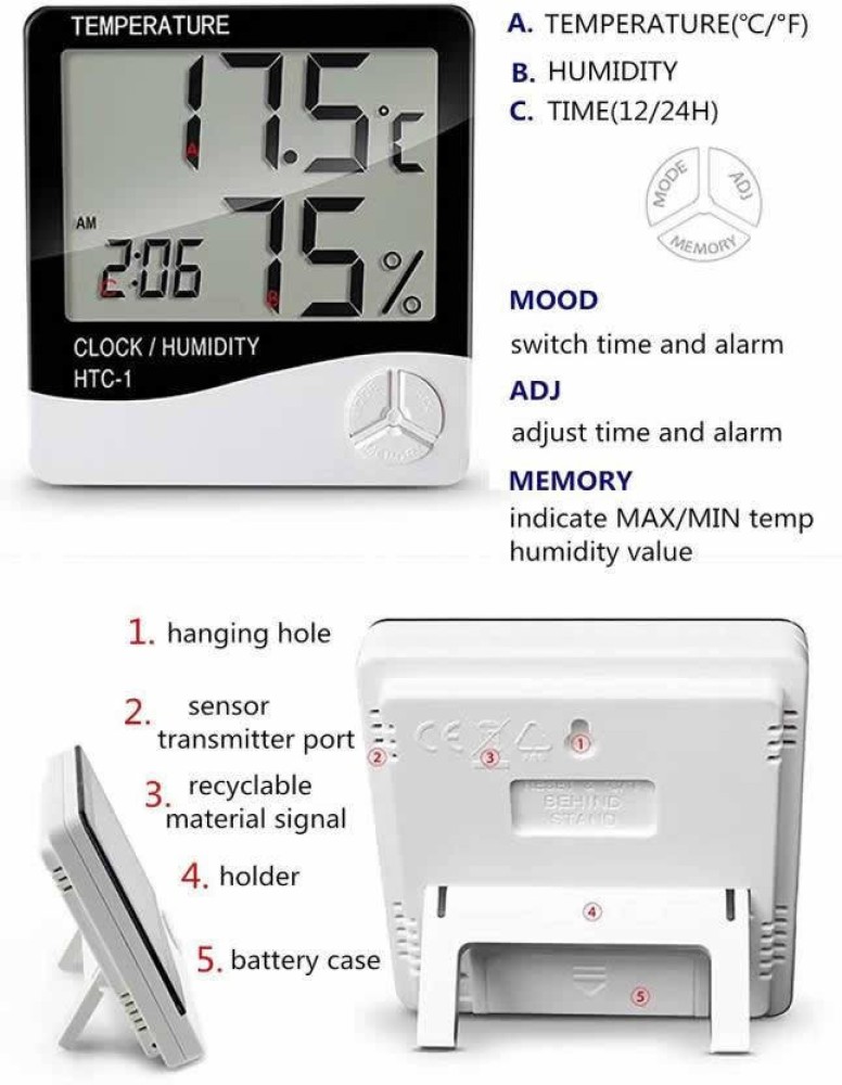 Htc-1 High Precision Large Screen Electronic Indoor Temperature