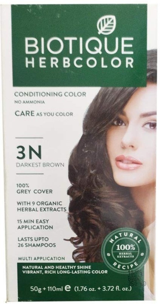 Biotique Herbcolor Hair Colour Natural Black 1N Price  Buy Online at  225 in India