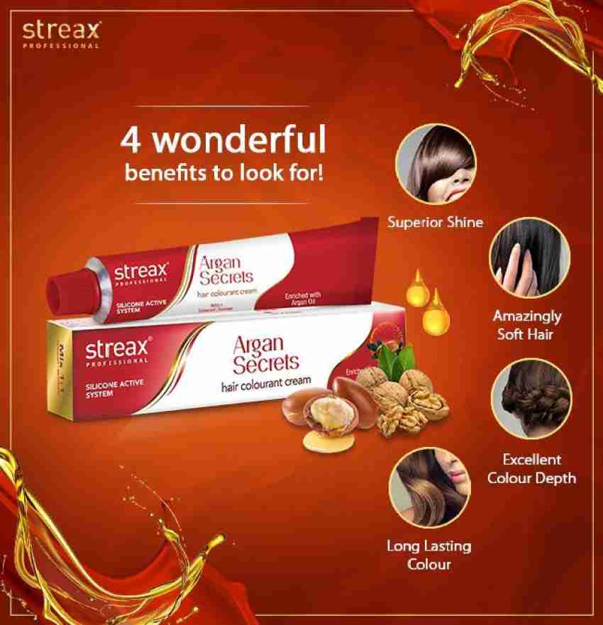 Streax Argan Secrets Hair Colourant Cream  ( Pack of 2 ) , Copper  Brown - Price in India, Buy Streax Argan Secrets Hair Colourant Cream   ( Pack of 2 ) ,