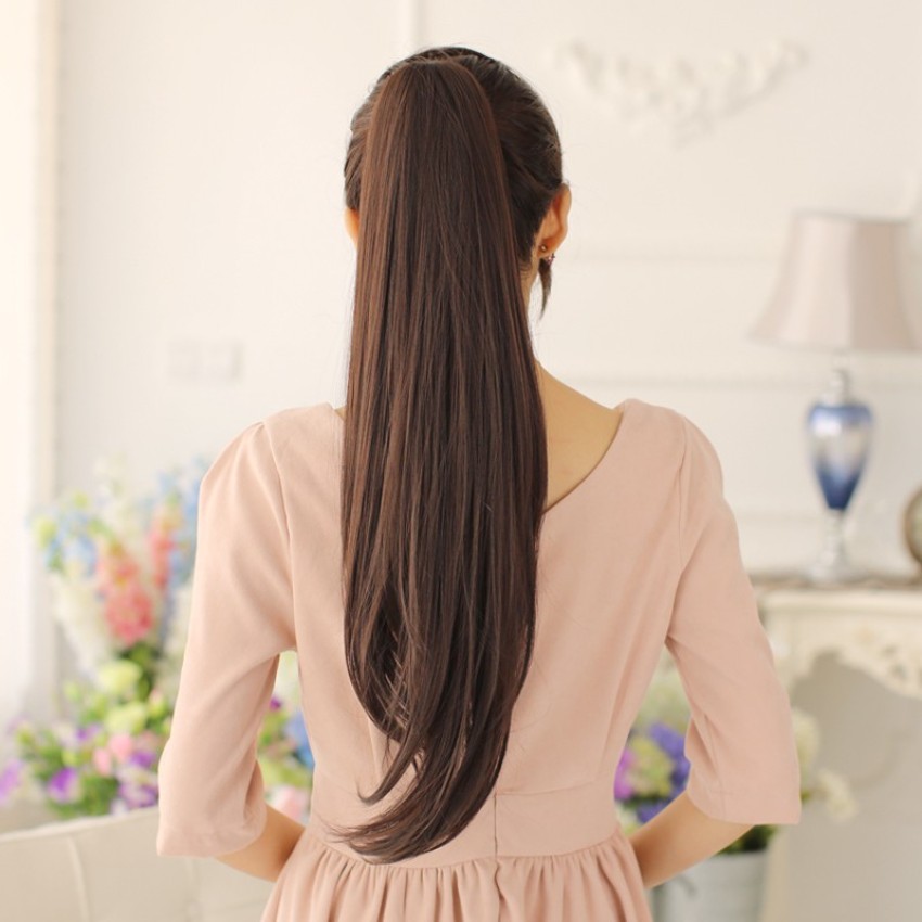 Wholesale Long Sleeks Straight Human Hair Ponytail Extensions Remy Hair  140g Drawstring Ponytail Clip in Extension Pony tail Hairpiece From  malibabacom