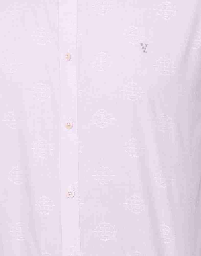 VAN HEUSEN Men Self Design Casual Purple Shirt - Buy VAN HEUSEN Men Self  Design Casual Purple Shirt Online at Best Prices in India