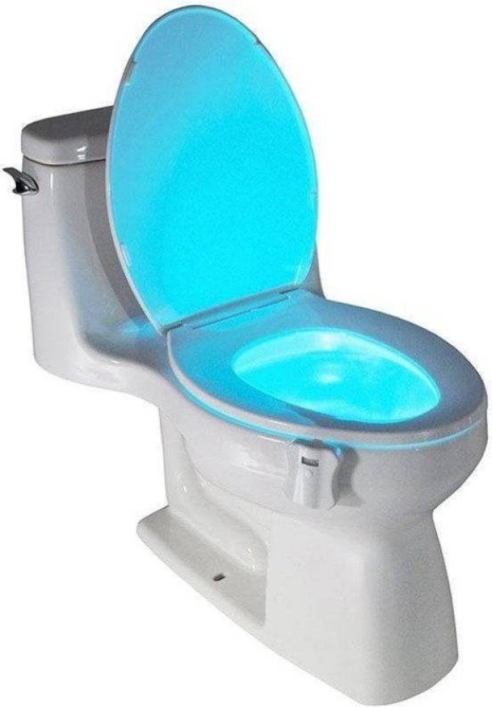 Toilet Bowl 8 Colors Led Night Light Motion Activated Seat Sensor Lamp  Bathroom Toilet Seat Night Light(2pcs)