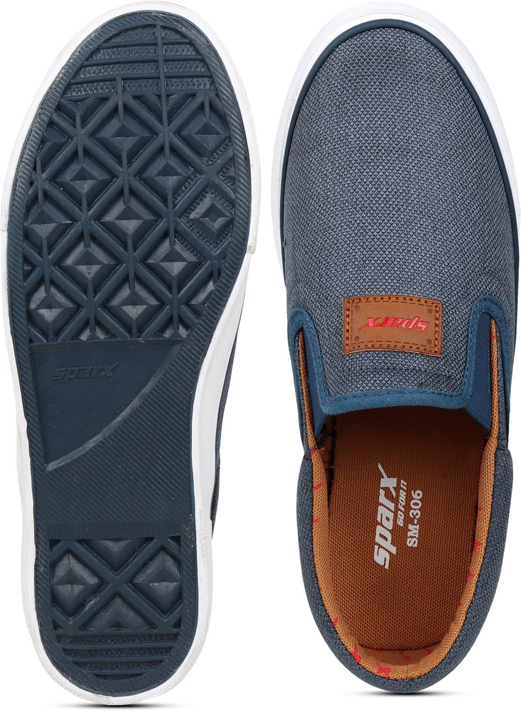 Sparx Men SM-306 Blue White Slip On 