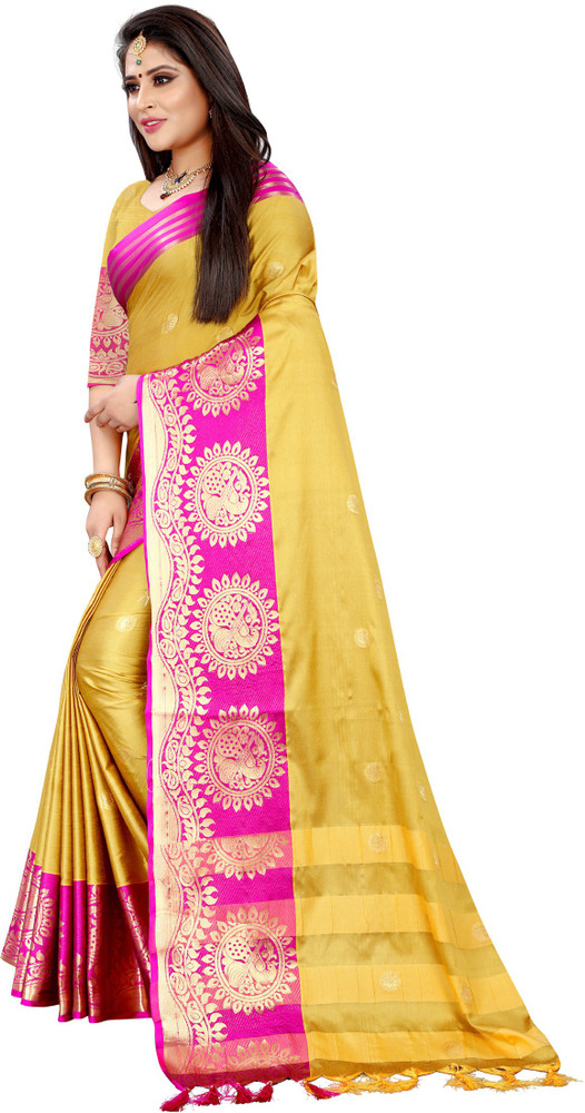 Buy divyapriya Woven Kanjivaram Cotton 