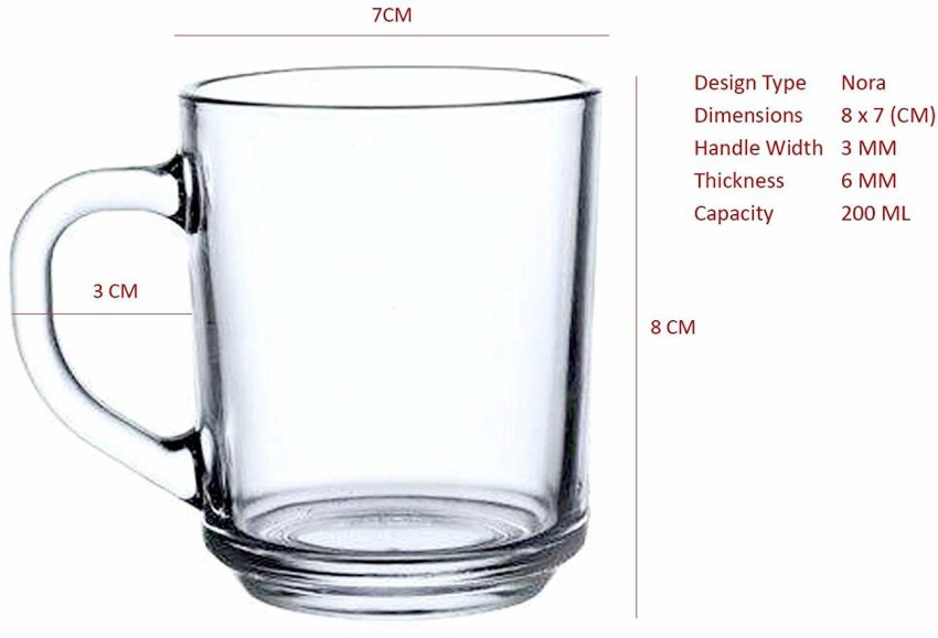 Transparent Glass Cup, Capacity: 200 Ml