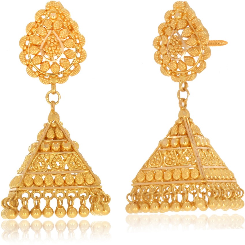 Flaming Style Gold Studs