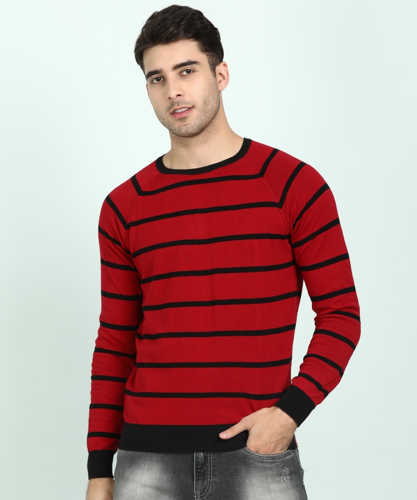 LEVI'S Striped Round Neck Casual Men Reversible Red, Black Sweater - Buy LEVI'S  Striped Round Neck Casual Men Reversible Red, Black Sweater Online at Best  Prices in India 