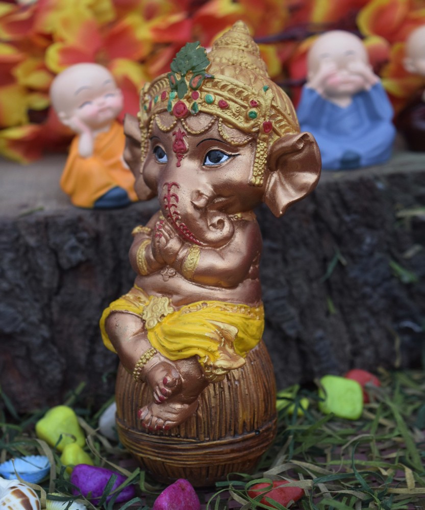 GW Creations Beautiful Cute Baby Ganesha Sitting on Tabla | lord ...
