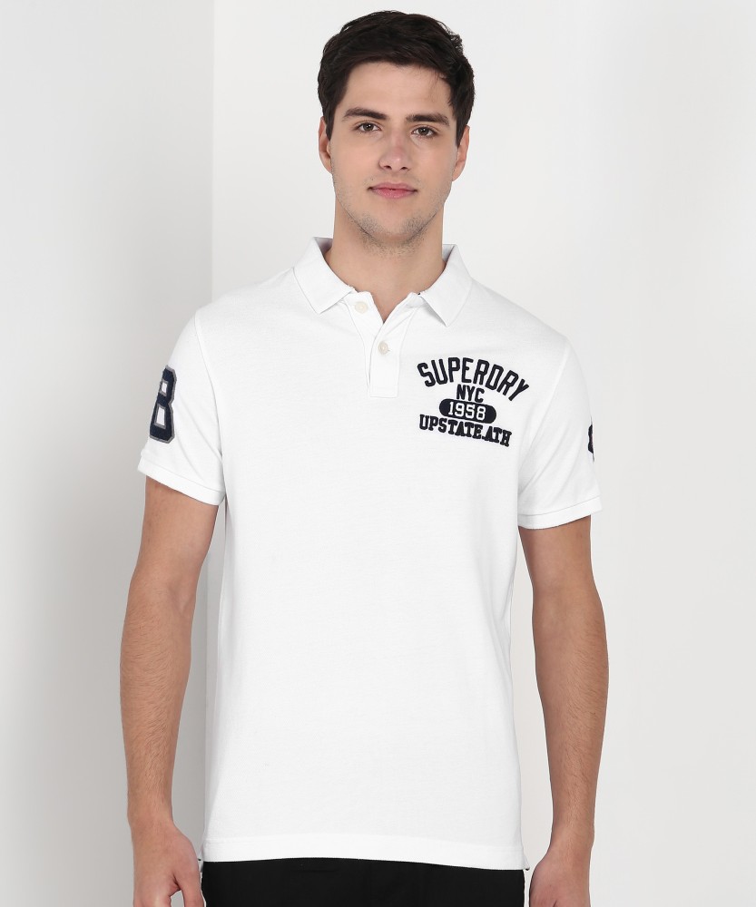 superdry white polo t shirt