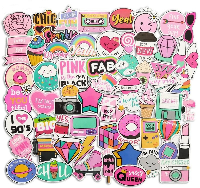 Girl Pink Sticker for iOS & Android