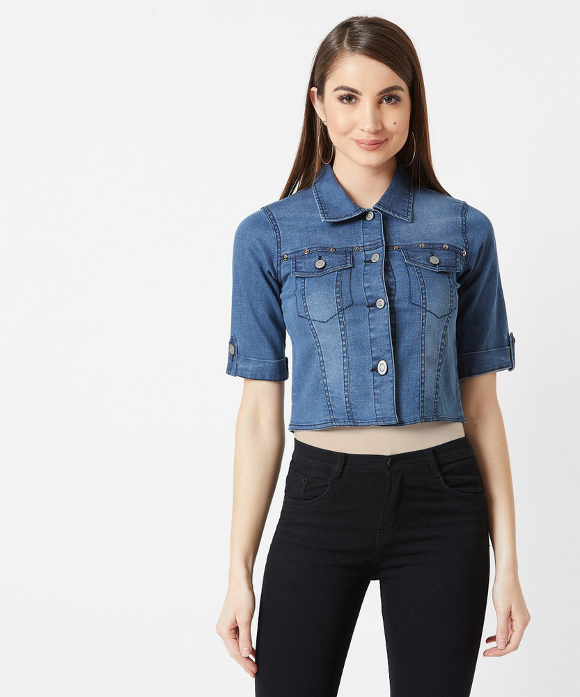 Details 167+ half denim jacket for ladies dedaotaonec