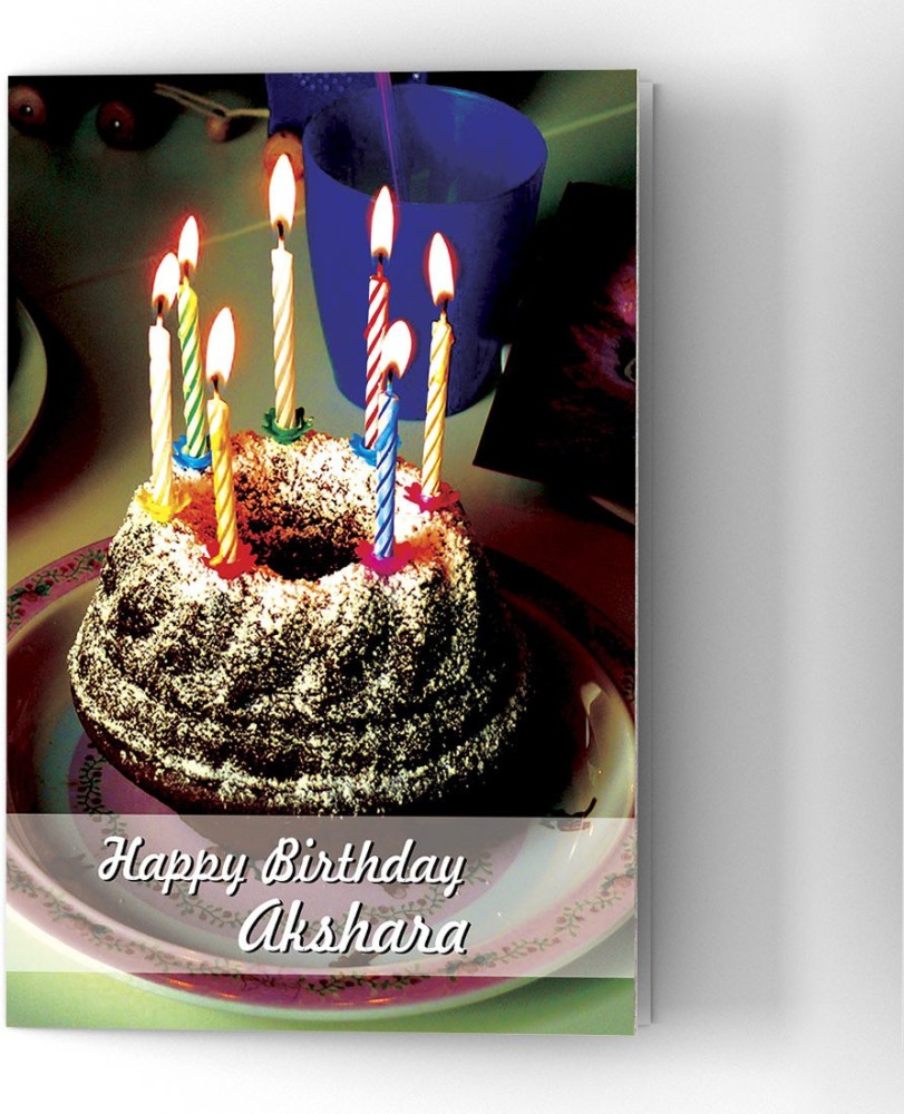 Happy Birthday GIF for Akshara with Birthday Cake and Lit Candles —  Download on Funimada.com