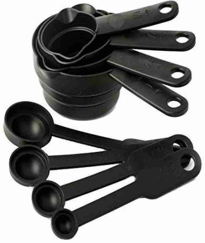 8Pcs Plastic Measuring Spoons Cups Scale Teaspoon Tablespoon Set