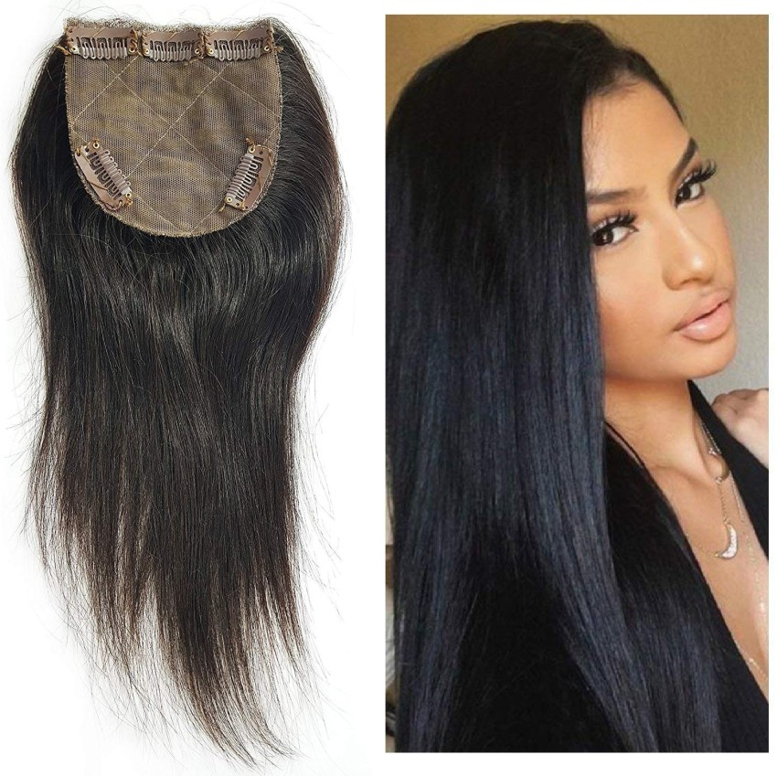 Women ClipOn Hair Topper Wig silky Heat Resistant Fiber Hair Extension  for Women Hair Crown