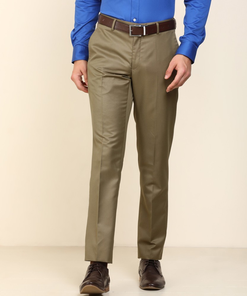 John Players Slim Fit Men Khaki Trousers  Buy John Players Slim Fit Men  Khaki Trousers Online at Best Prices in India  Flipkartcom