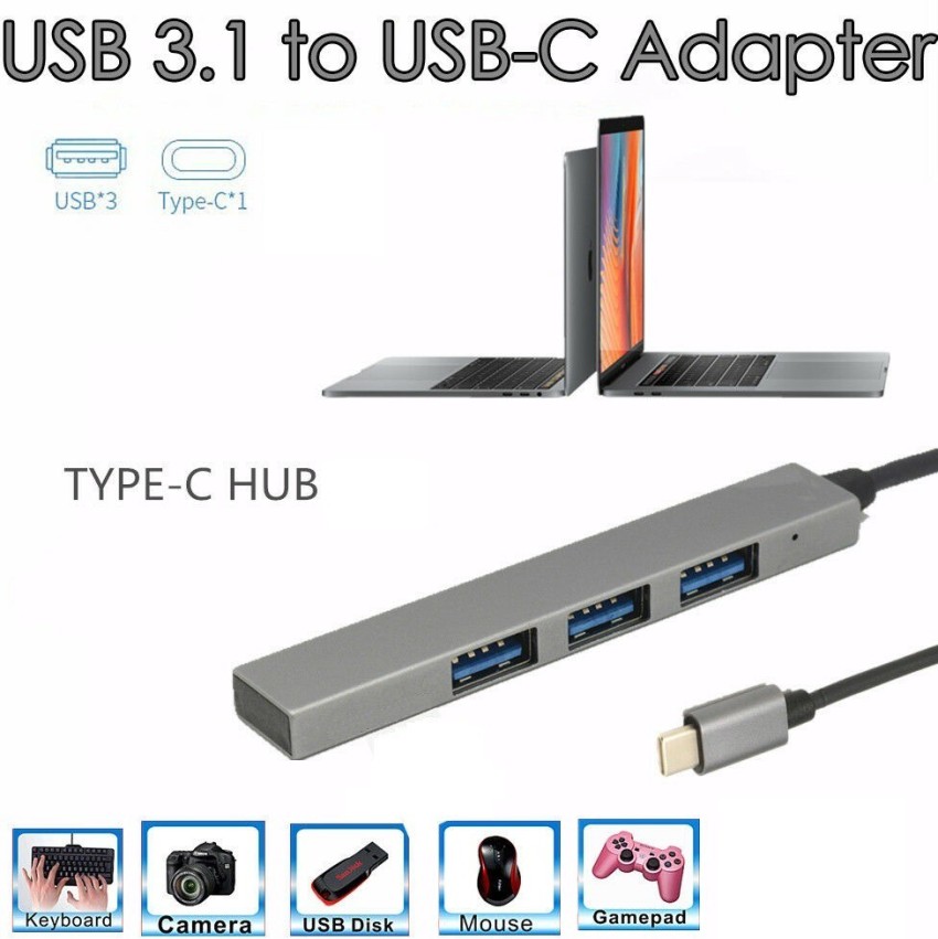 USB 2.0/3.0 Extender 4 Ports Hub Splitter Adapter Converter for