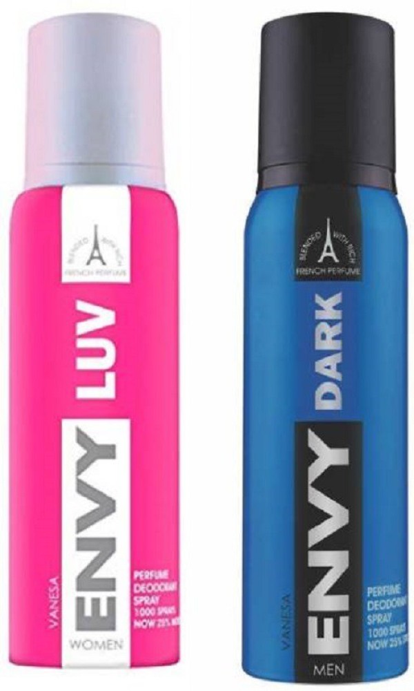 ENVY LV & Drk(120 ml each) Deodorant Spray - For Men & Women - Price in  India, Buy ENVY LV & Drk(120 ml each) Deodorant Spray - For Men & Women  Online