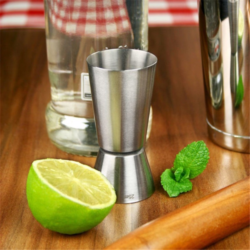 1 Stainless Steel Jigger Cocktail Double Measure Mixing Liquor Drinks Bar  Shots