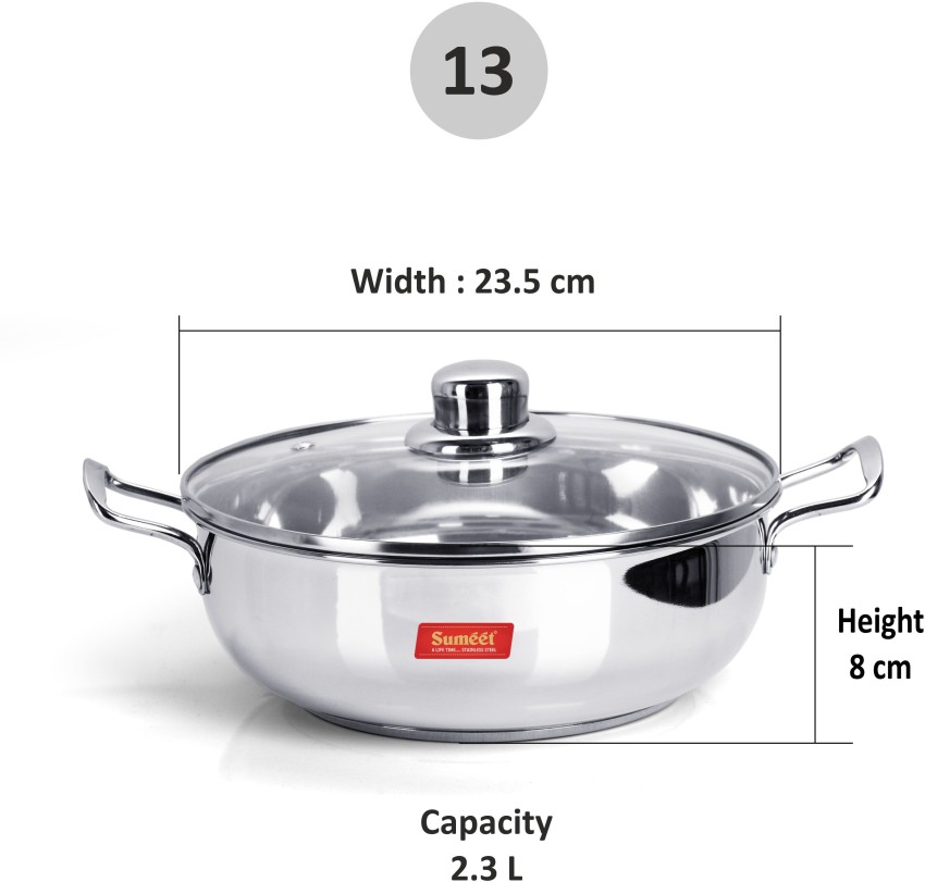 sumeet stainless steel induction bottom