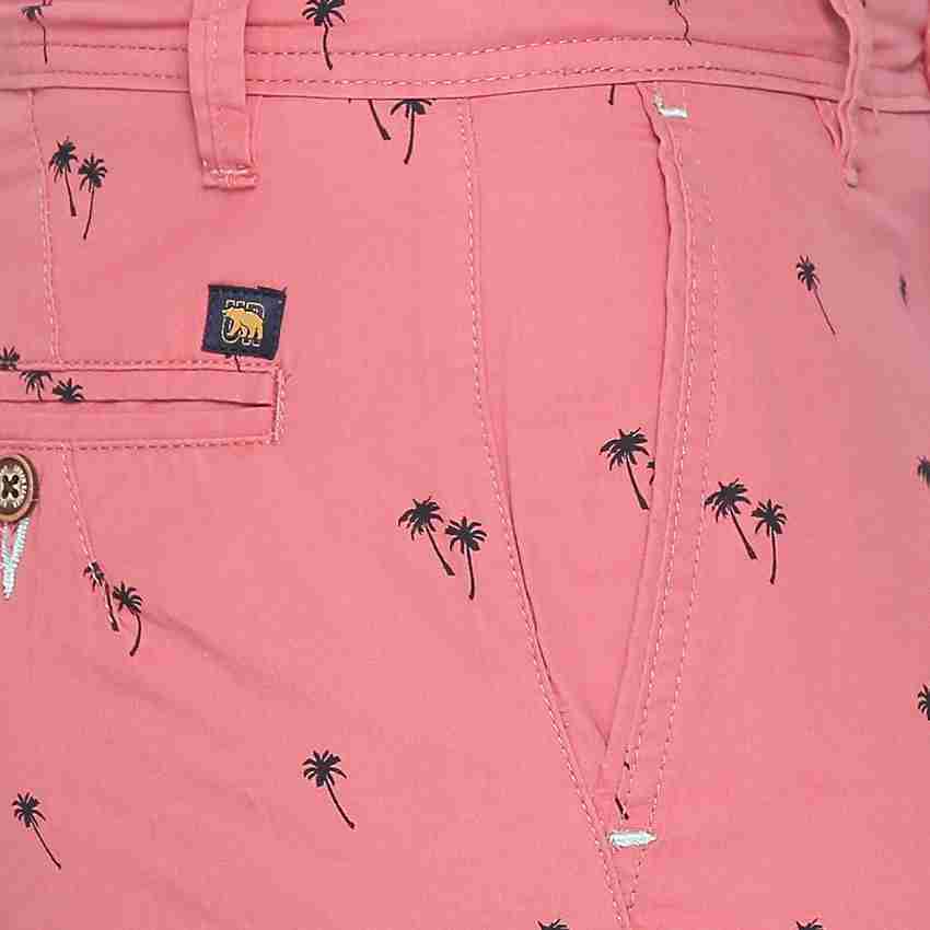 Urban Ranger by Pantaloons Printed Men Pink Basic Shorts Buy