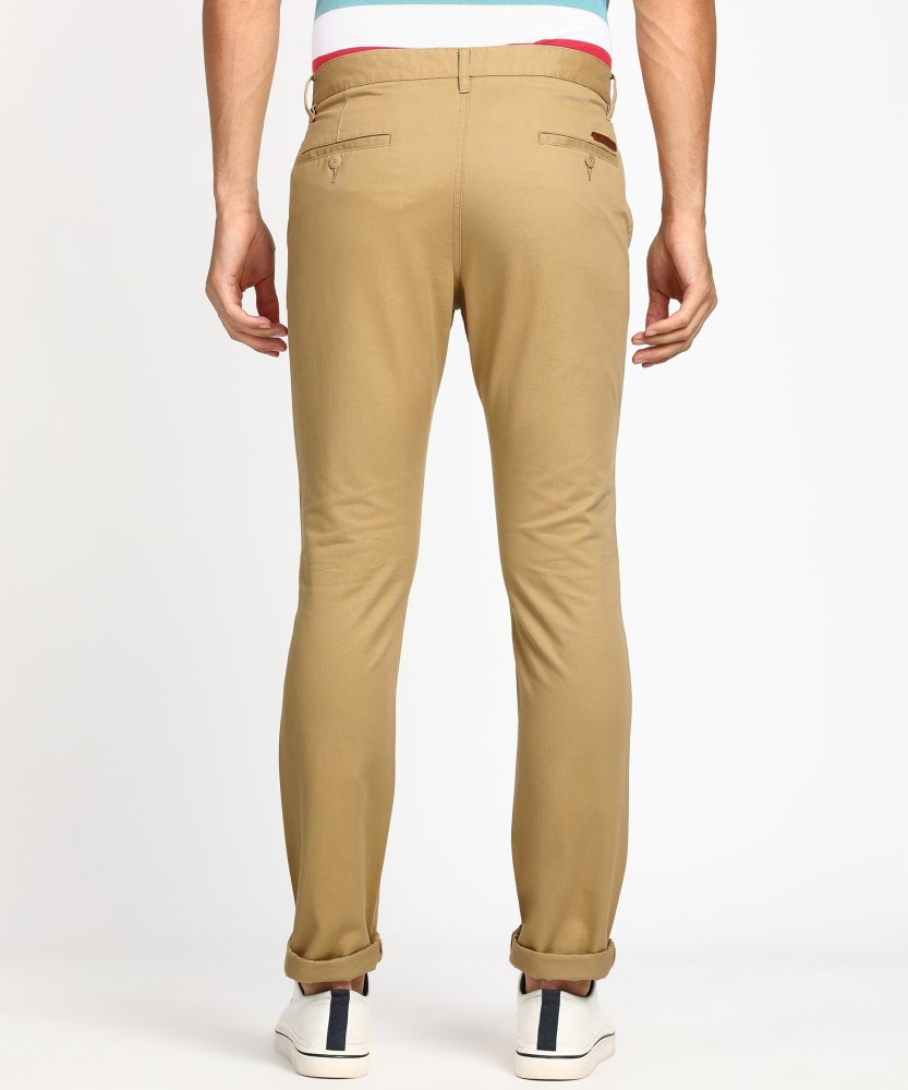 Buy Ruggers Men Khaki Slim Tapered Fit Solid Trousers  NNNOWcom