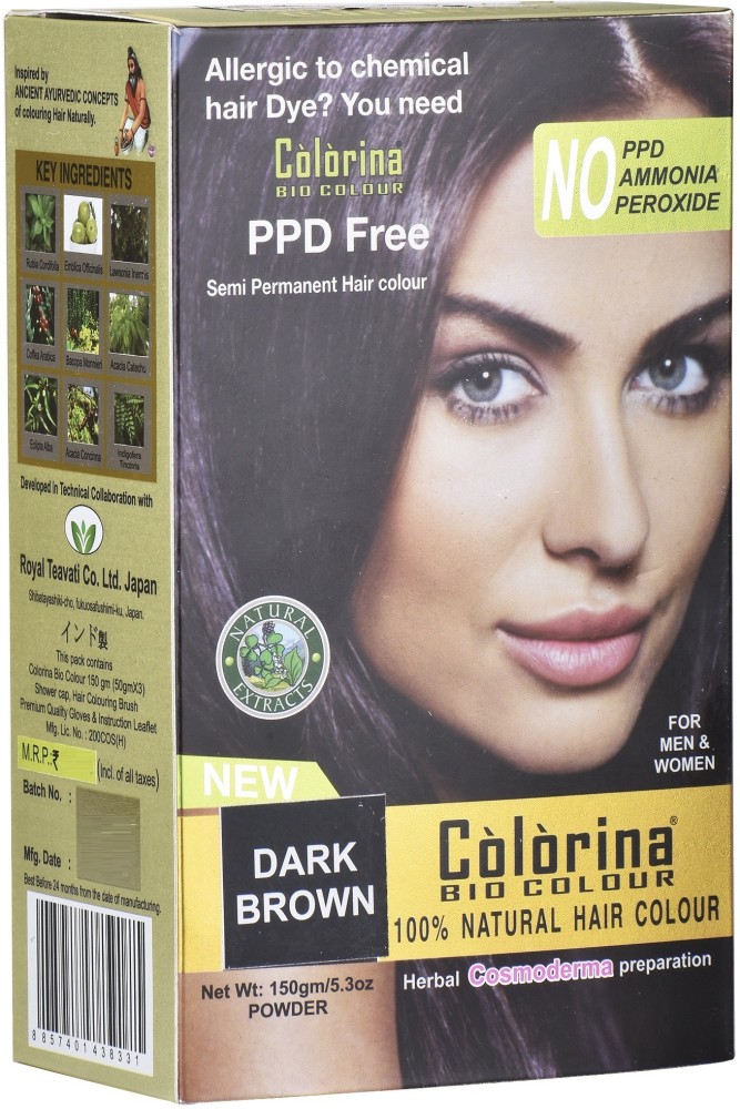 Buy byPureNaturals 100 Organic Powder Dark Brown Hair Color for Men   Women 120G X 2  Pure Natural Hair Colour  Chemical Free  Ammonia Free Hair  Colour Online at Low