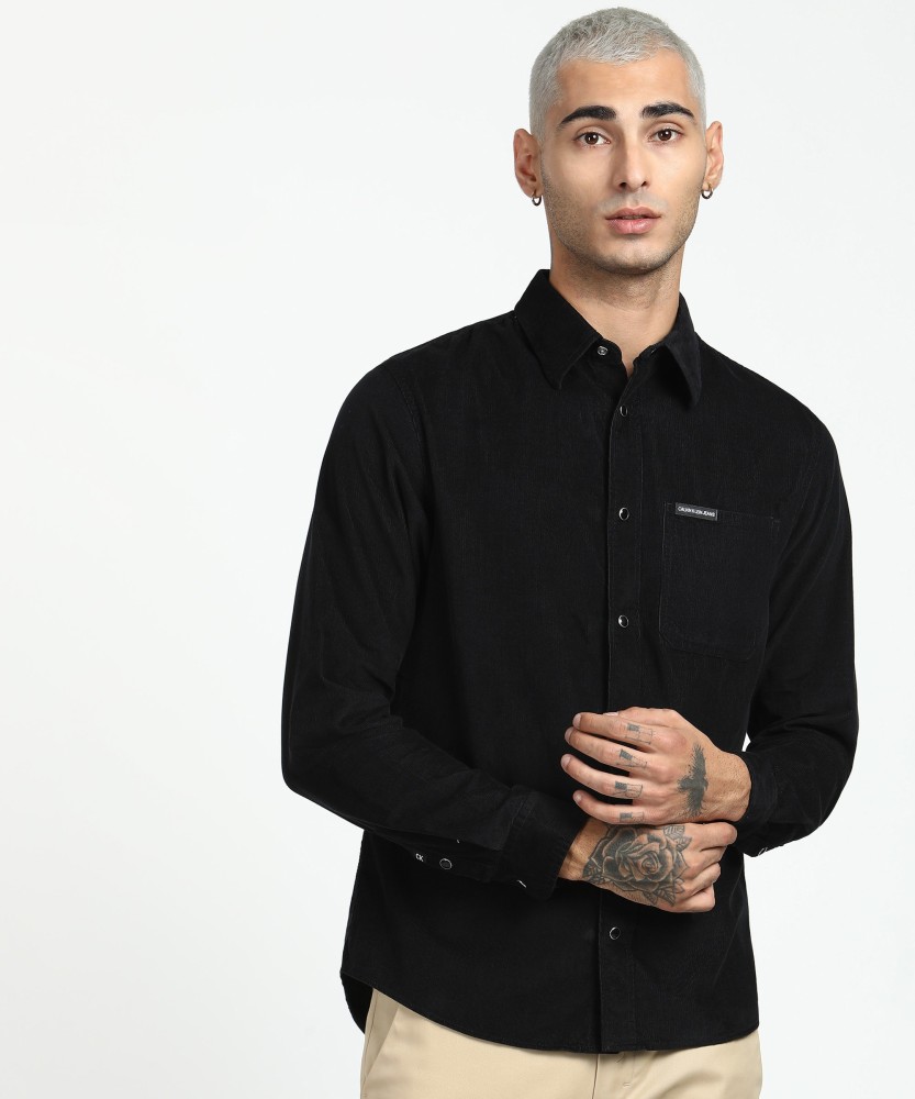 calvin klein black shirt mens