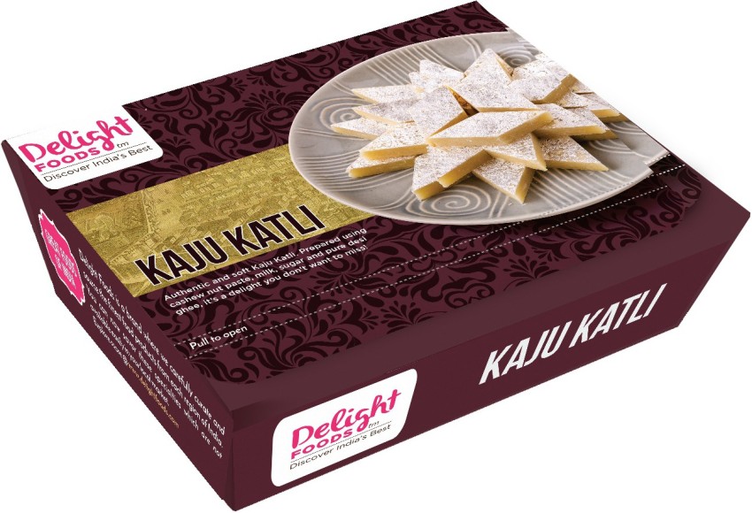 Delight Foods Rakhi Gift Combo - Premium Kaju Katli - Cashew Barfi