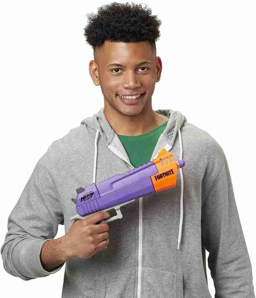 NERF Fortnite SR Blaster - 4-Dart Hammer Action - Includes Removable Scope  and 8 Official Elite Darts - for Youth, Teens, Adults